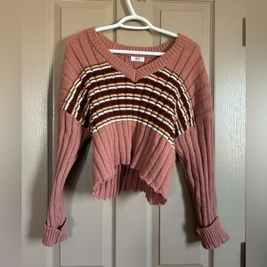 Pink Cropped Sweater